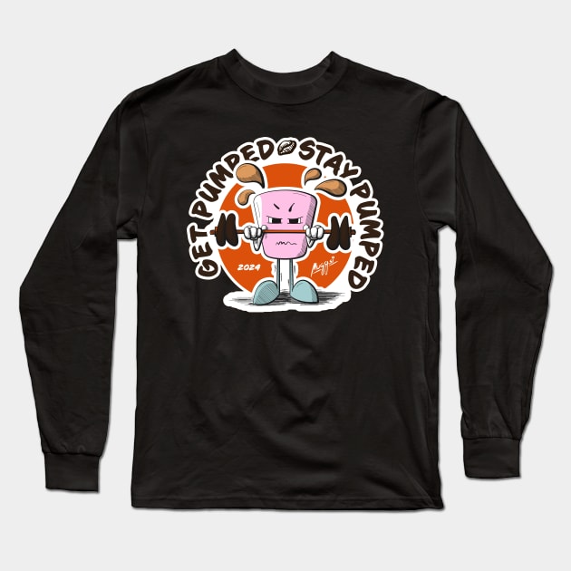 Heavy Lifter Muggsi | Tagline Edition Long Sleeve T-Shirt by lvrdesign